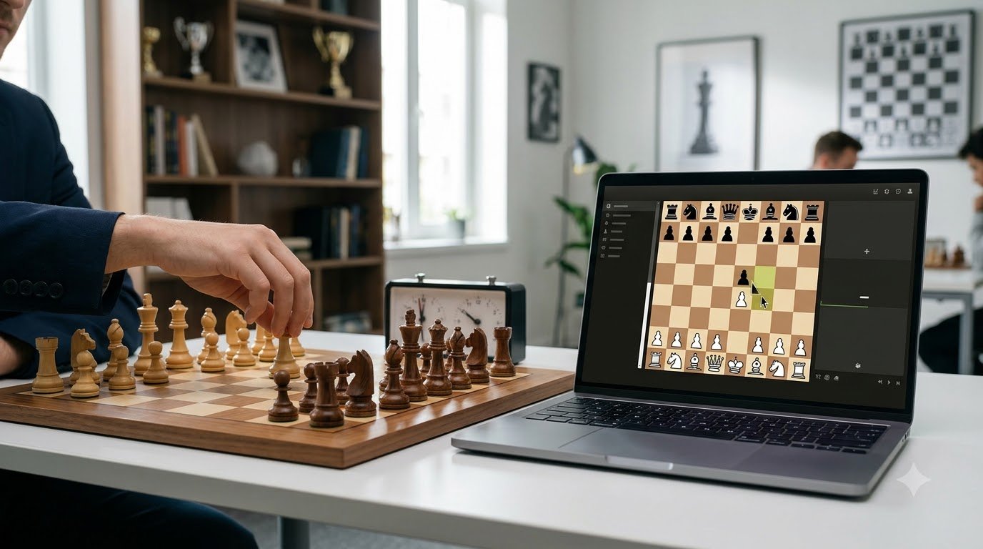 Online chess vs board chess